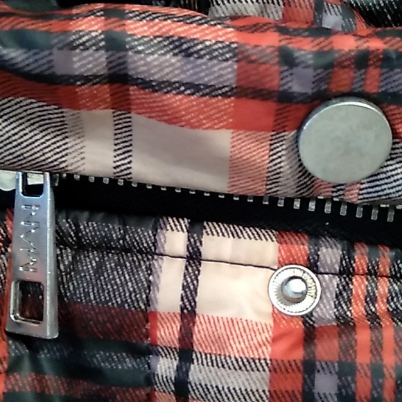 Boohoo Man Lightweight Plaid Multicolor Puffer Parka Jacket Sz Large - Picture 8 of 9